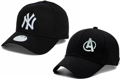 blutech Embroidered, Self Design, Solid Sports/Regular Cap Cap(Pack of 2)