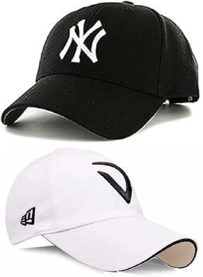 CLASSYMESSI Embroidered, Self Design, Solid Sports/Regular Cap Cap(Pack of 2)