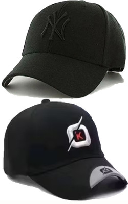 M John's Embroidered, Solid, Self Design Sports/Regular Cap Cap(Pack of 2)