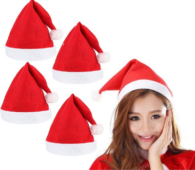 FQZILON Solid Santa Cap Cap(Pack of 4)