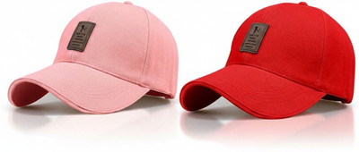selloria Embroidered, Self Design, Solid Sports/Regular Cap Cap(Pack of 2)