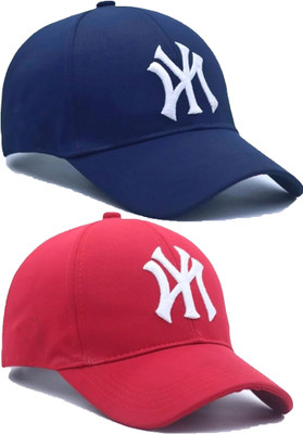 CLASSYMESSI Solid, Self Design, Embroidered Sports/Regular Cap Cap(Pack of 2)