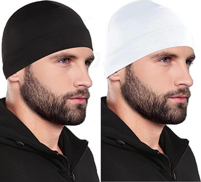 Alipzone Solid Skull Cap Cap(Pack of 2)