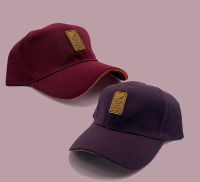 AngaarLook Printed, Self Design, Solid Sports/Regular Cap Cap(Pack of 2)