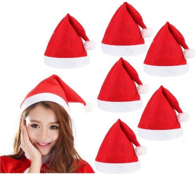 FQZILON Solid Santa Cap Cap(Pack of 6)