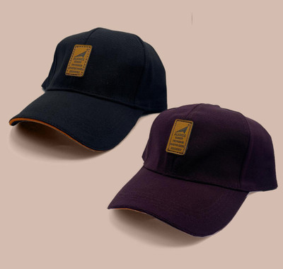 Evanden Printed, Self Design, Solid Sports/Regular Cap Cap(Pack of 2)
