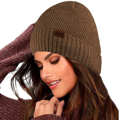 TRUE INDIAN Solid Beanie Cap