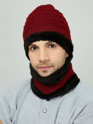 SPOWEARY Self Design Beanie Cap