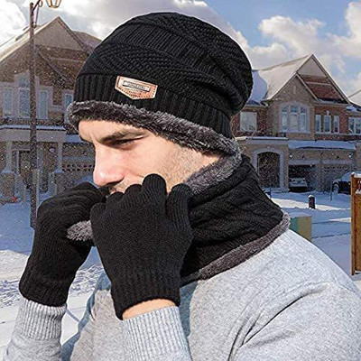 Da Novira Self Design Beanie Cap