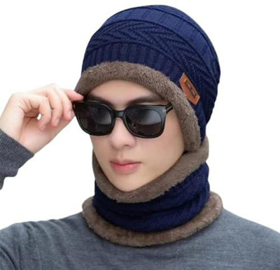 Chitransh Solid Beanie Cap(Pack of 2)
