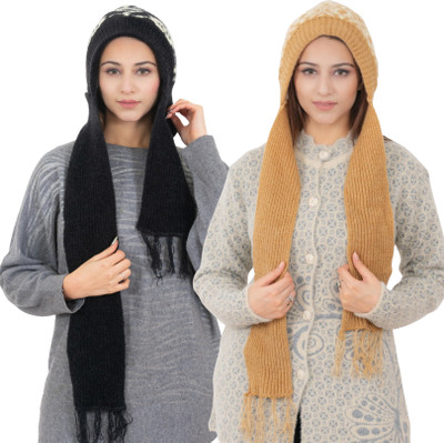 AMOLDO Printed Beanie Cap(Pack of 2)