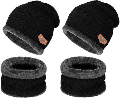 Atipriya Solid Beanie Cap(Pack of 2)