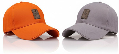 selloria Self Design, Solid, Striped Sports/Regular Cap Cap(Pack of 2)