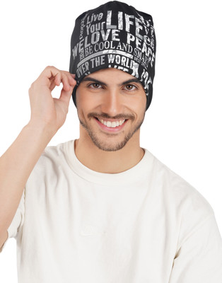 iSweven Printed, Self Design, Solid Skull Cap Cap
