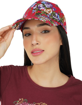 iSweven Floral Print Skull Cap Cap