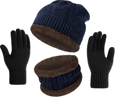 FF Self Design Beanie Cap