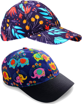 Knotyy Printed, Self Design, Solid Sports/Regular Cap Cap(Pack of 2)