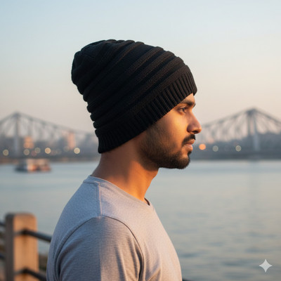Moda Bay Striped Beanie Cap
