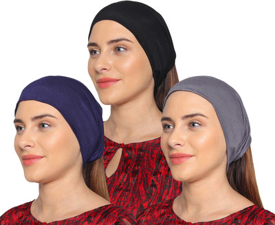 MONATI Solid Skull Cap Cap(Pack of 3)
