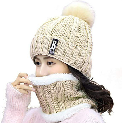 VAGMI Self Design Beanie Cap(Pack of 2)