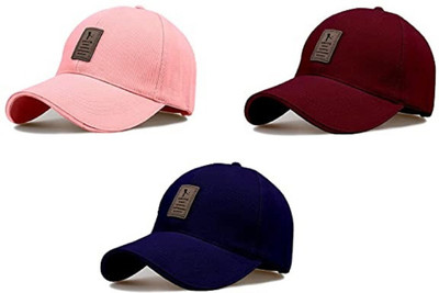 EDENSCOPE Solid, Self Design Sports/Regular Cap Cap(Pack of 3)