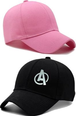CLASSYMESSI Solid, Self Design Sports/Regular Cap Cap(Pack of 2)