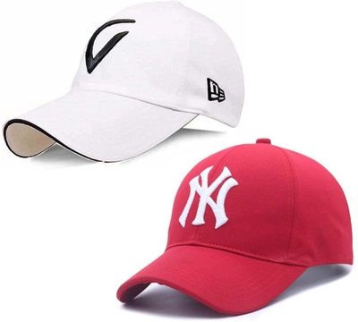 selloria Solid, Self Design, Embroidered Sports/Regular Cap Cap(Pack of 2)