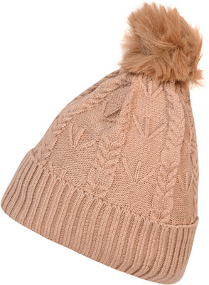 LOOM LEGACY Embroidered, Self Design Beanie Cap