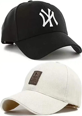 ILLARION Printed, Self Design, Solid Sports/Regular Cap Cap(Pack of 2)