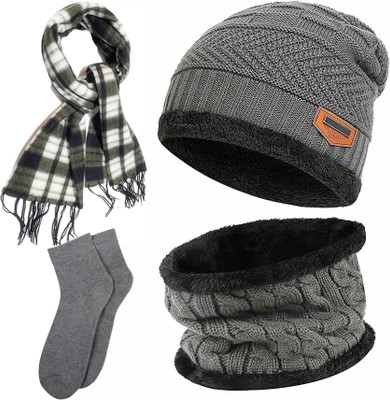 FStyler Solid Beanie Cap(Pack of 3)