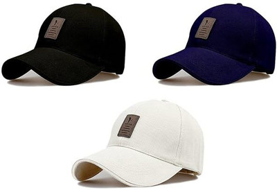 HOBOKEN Solid Sports/Regular Cap Cap(Pack of 3)