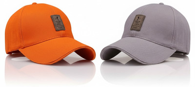 cap world Self Design, Solid, Striped Sports/Regular Cap Cap(Pack of 2)