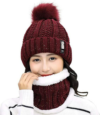LAVI Self Design Beanie Cap