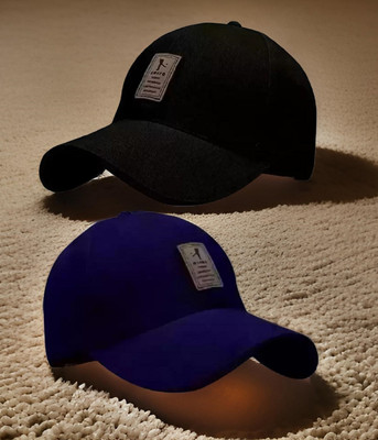 FD FLORIDA Solid, Self Design Sports/Regular Cap Cap(Pack of 2)