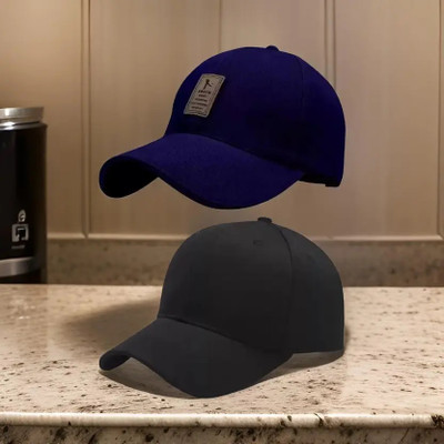 cap world Applique, Self Design, Solid Sports/Regular Cap Cap(Pack of 2)