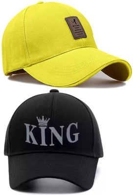 CLASSYMESSI Solid, Self Design Sports/Regular Cap Cap(Pack of 2)