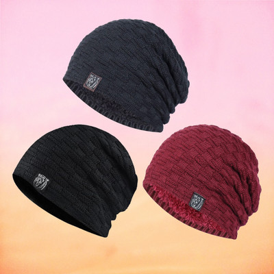 ALAMOS Beanie Cap(Pack of 3)