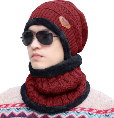 Phirsein Self Design Beanie Cap