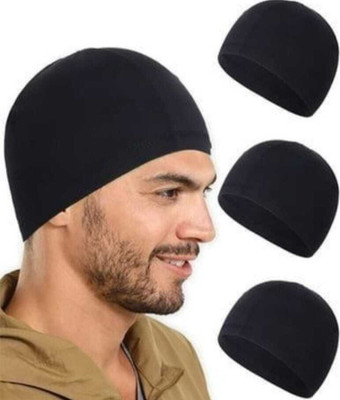 Maa Hosiery Solid Skull Cap Cap(Pack of 3)