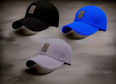 ILLARION Printed, Self Design, Solid Sports/Regular Cap Cap(Pack of 3)