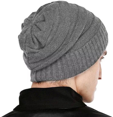 Atabz Self Design Beanie Cap