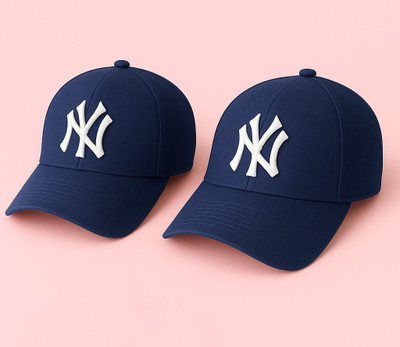CLASSYMESSI Embroidered, Self Design, Solid Sports/Regular Cap Cap(Pack of 2)