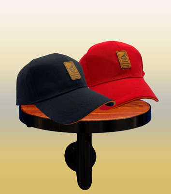 Rigzy Printed, Self Design, Solid Sports/Regular Cap Cap(Pack of 2)