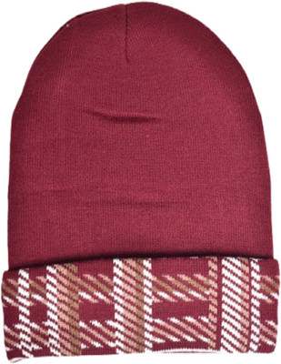 Lowercase Checkered Beanie Cap
