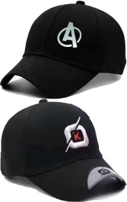 M John's Embroidered, Printed, Solid, Self Design Sports/Regular Cap Cap(Pack of 2)
