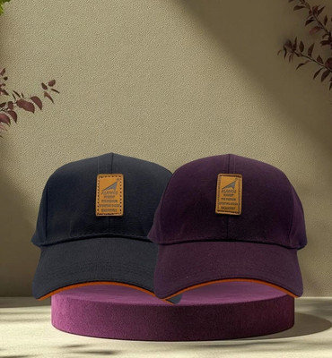 AngaarLook Printed, Self Design, Solid Sports/Regular Cap Cap(Pack of 2)