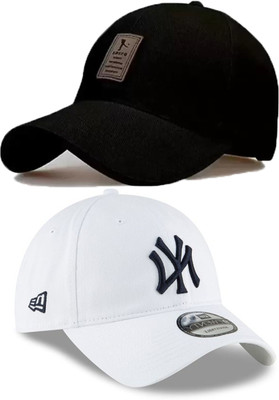 CLASSYMESSI Solid, Self Design, Embroidered Sports/Regular Cap Cap(Pack of 2)