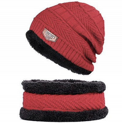 Adorazone Solid Beanie Cap(Pack of 2)