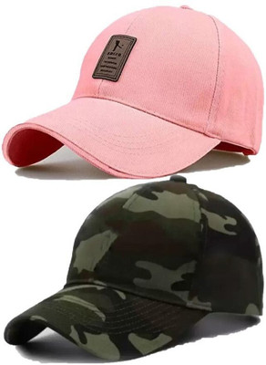 ILLEARION Solid, Self Design Sports/Regular Cap Cap(Pack of 2)