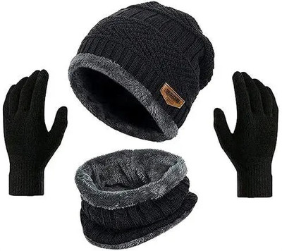 FASHLOOK Beanie Cap(Pack of 2)